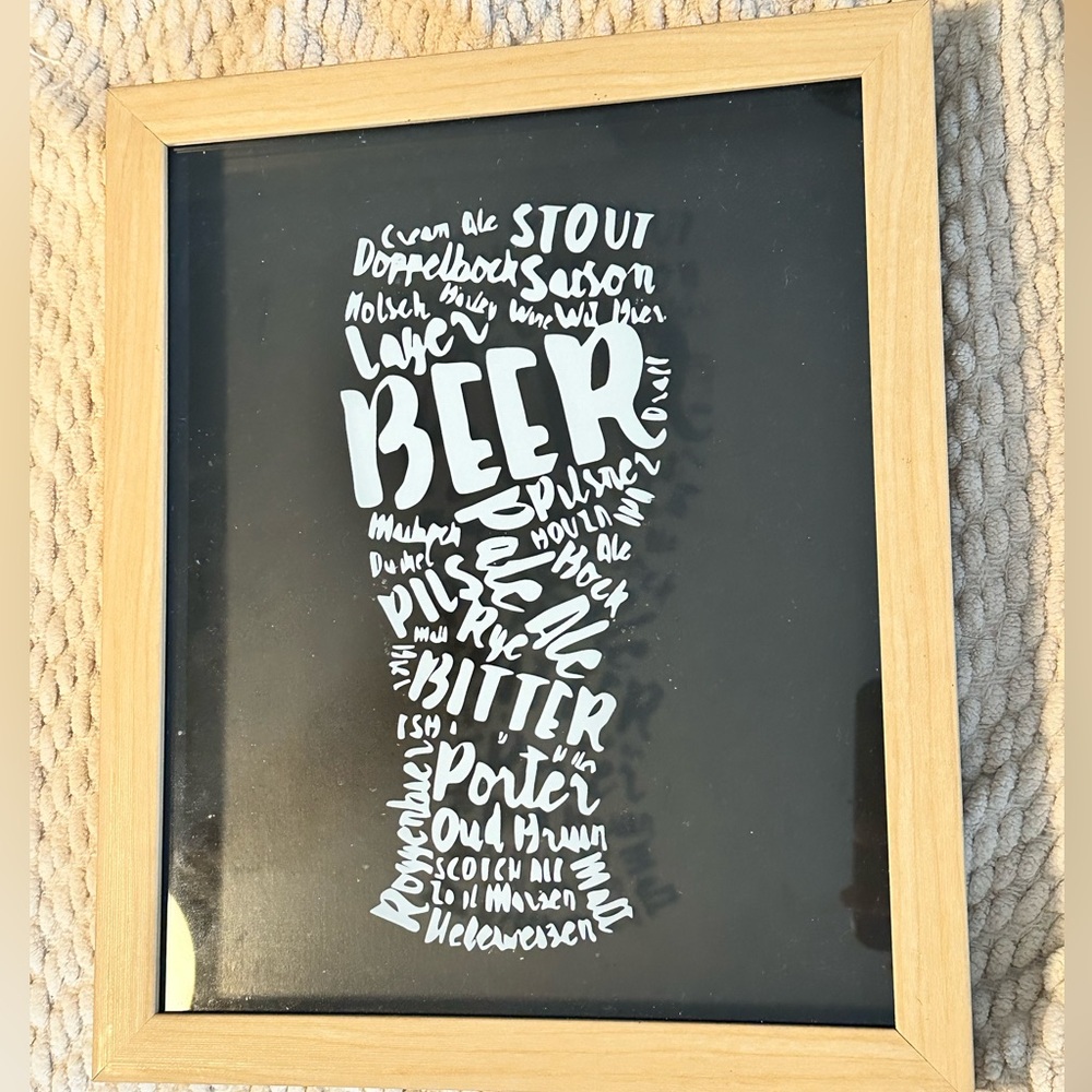 10x12 Screened Glass Shadowbox - Pilsner - Threshold Wall Decor